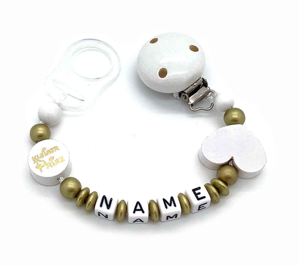Schnullerkette mit Namen - kleiner Prinz