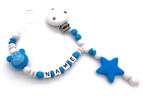 Schnullerkette mit Namen - 3D Affe