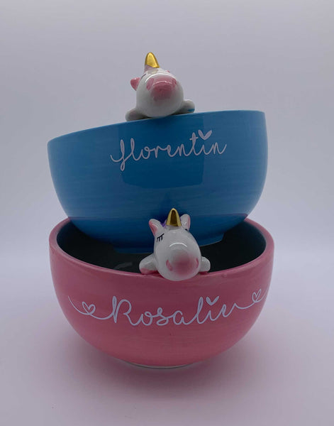 Einhorn Schüssel mit Name