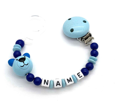 Schnullerkette mit Namen - 3D Bär