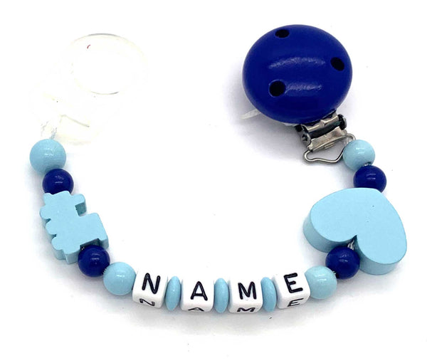 Schnullerkette mit Namen - Zug