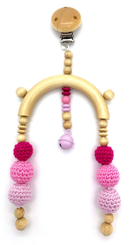 Clipfigur Häkelperlen rosa
