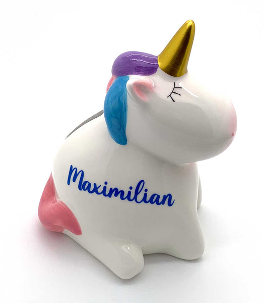 Spardose Einhorn mit Name