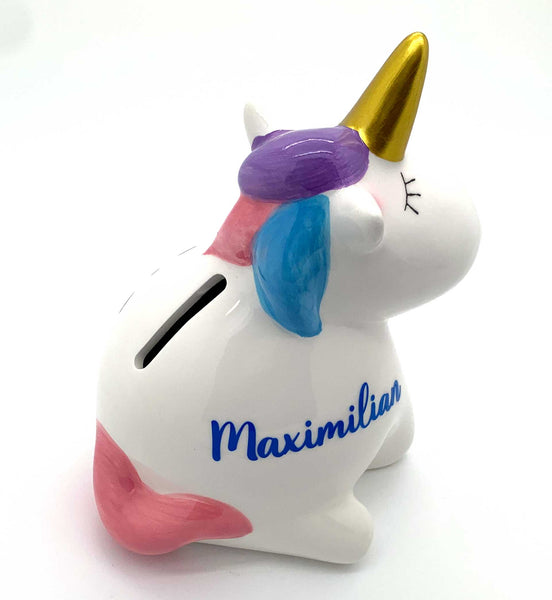 Spardose Einhorn mit Name