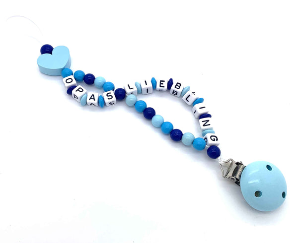 Schnullerkette mit Namen - unendlich