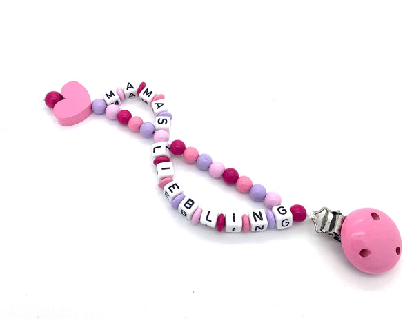 Schnullerkette mit Namen - unendlich