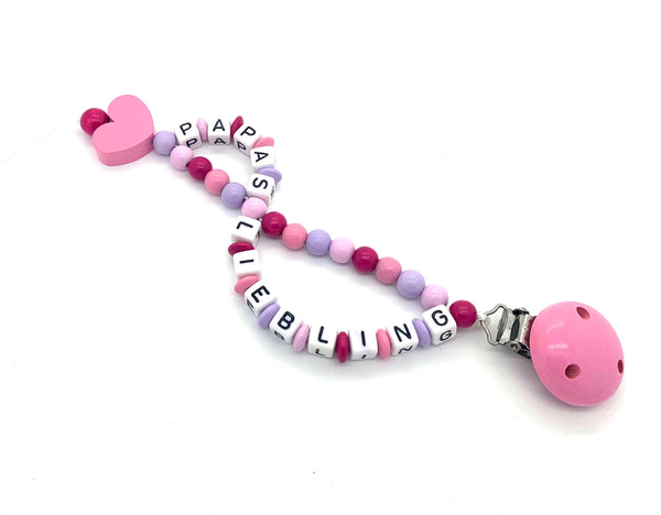 Schnullerkette mit Namen - unendlich