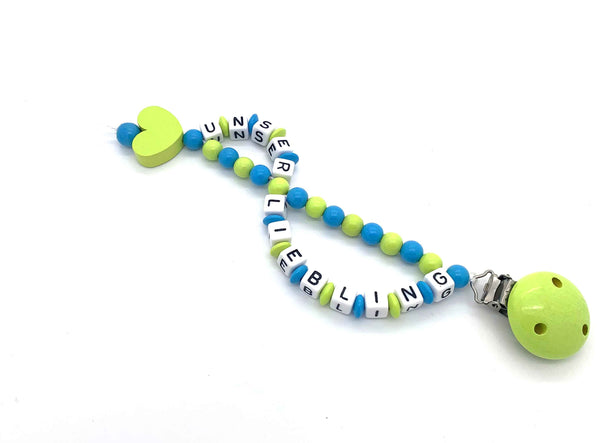 Schnullerkette mit Namen - unendlich